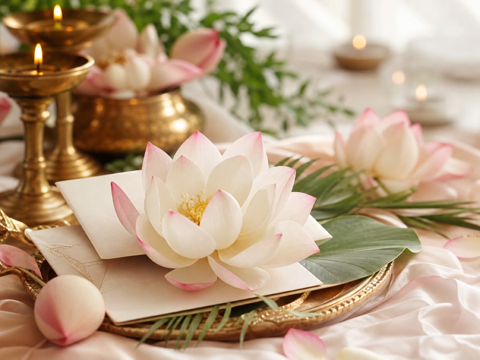 Lotus Bloom invitation template preview